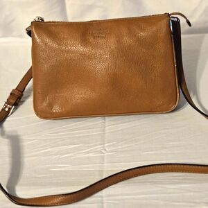 Kate Spade New York Brown Pebbled Leather Crossbody Bag